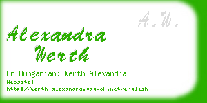 alexandra werth business card